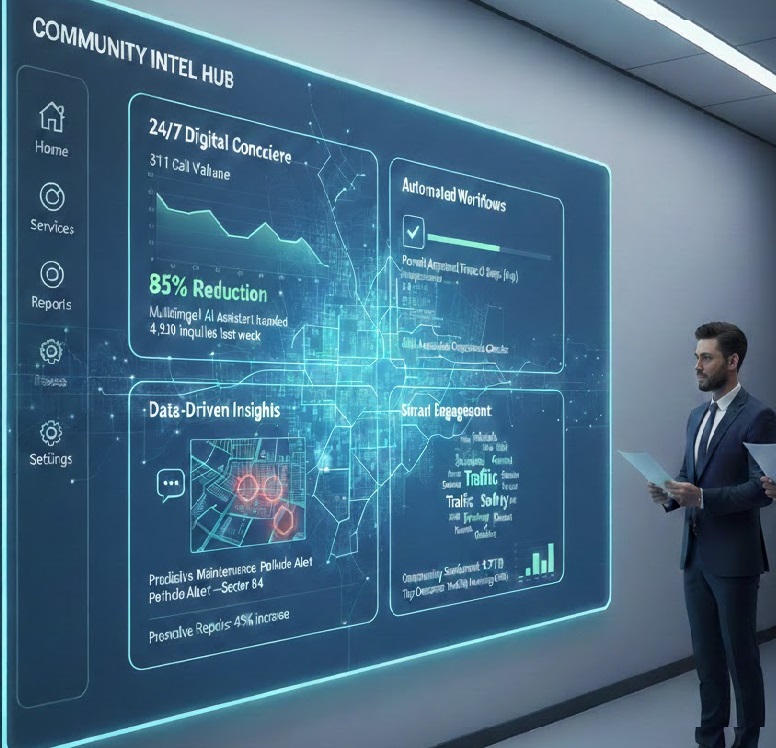 Community Intel Hub - AI-powered municipal dashboard with data-driven insights